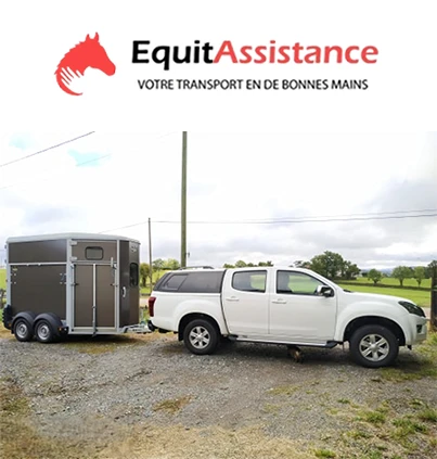 4x4 avec remorque, accompagné du logo EquitAssistance